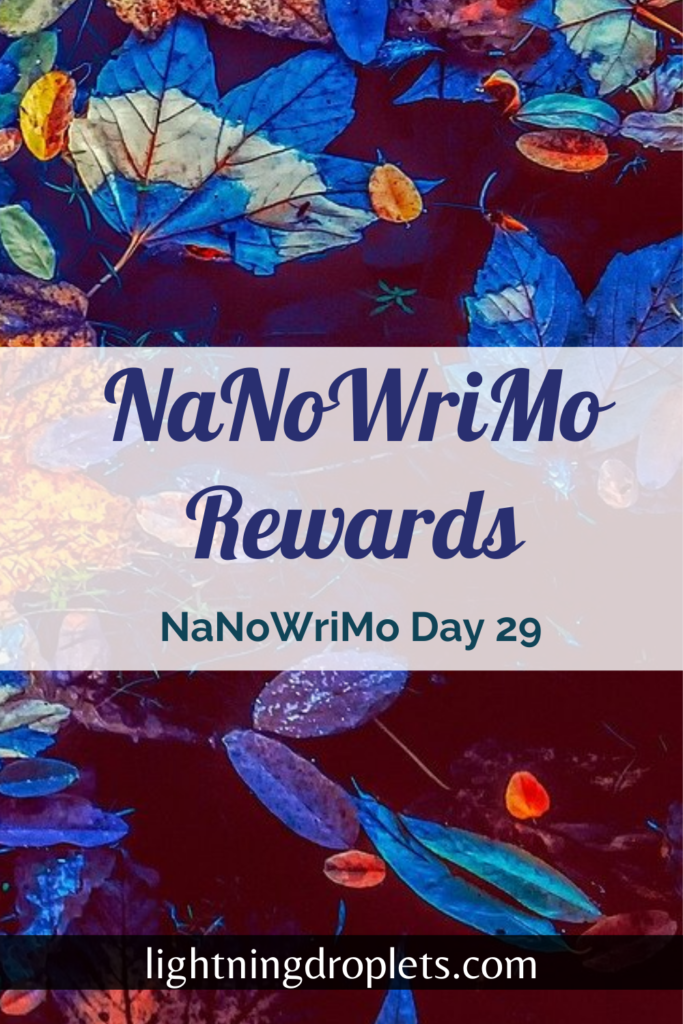 Nanowrimo rewards Day 29